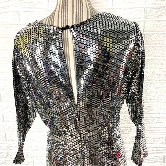 Charlotte Russe Silver Sequined Glam Squad Romper - Picture 8 of 8